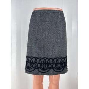 LOFT Women’s Gray/Black Straight Skirt Sz 12P